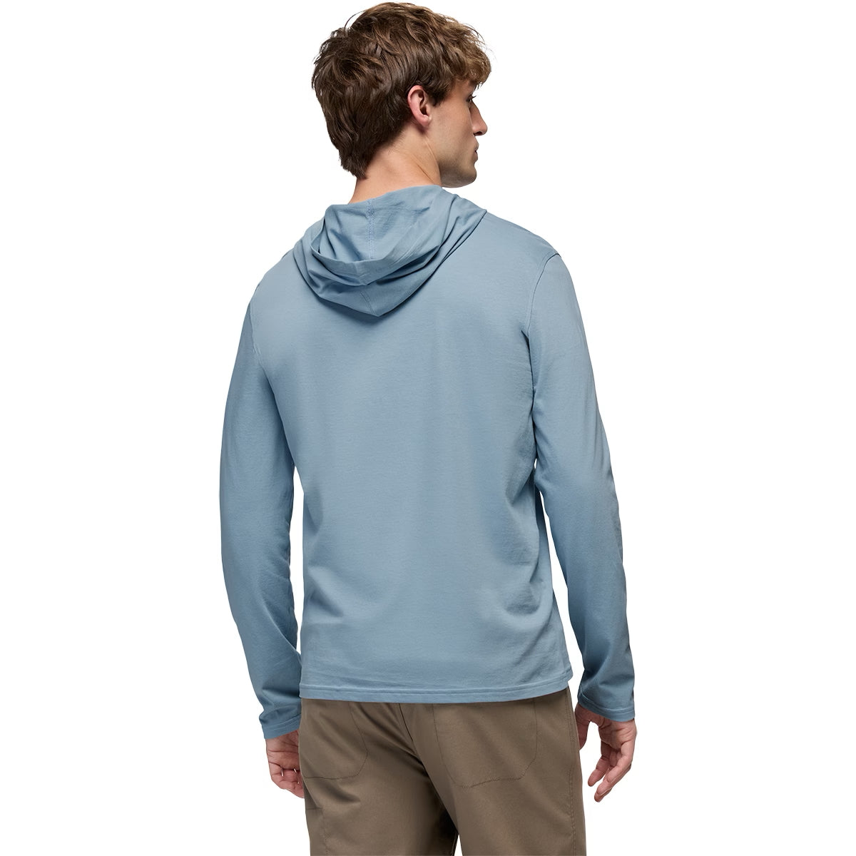 PRANA Men's Long Sleeve Hooded Tee Glacier Skies