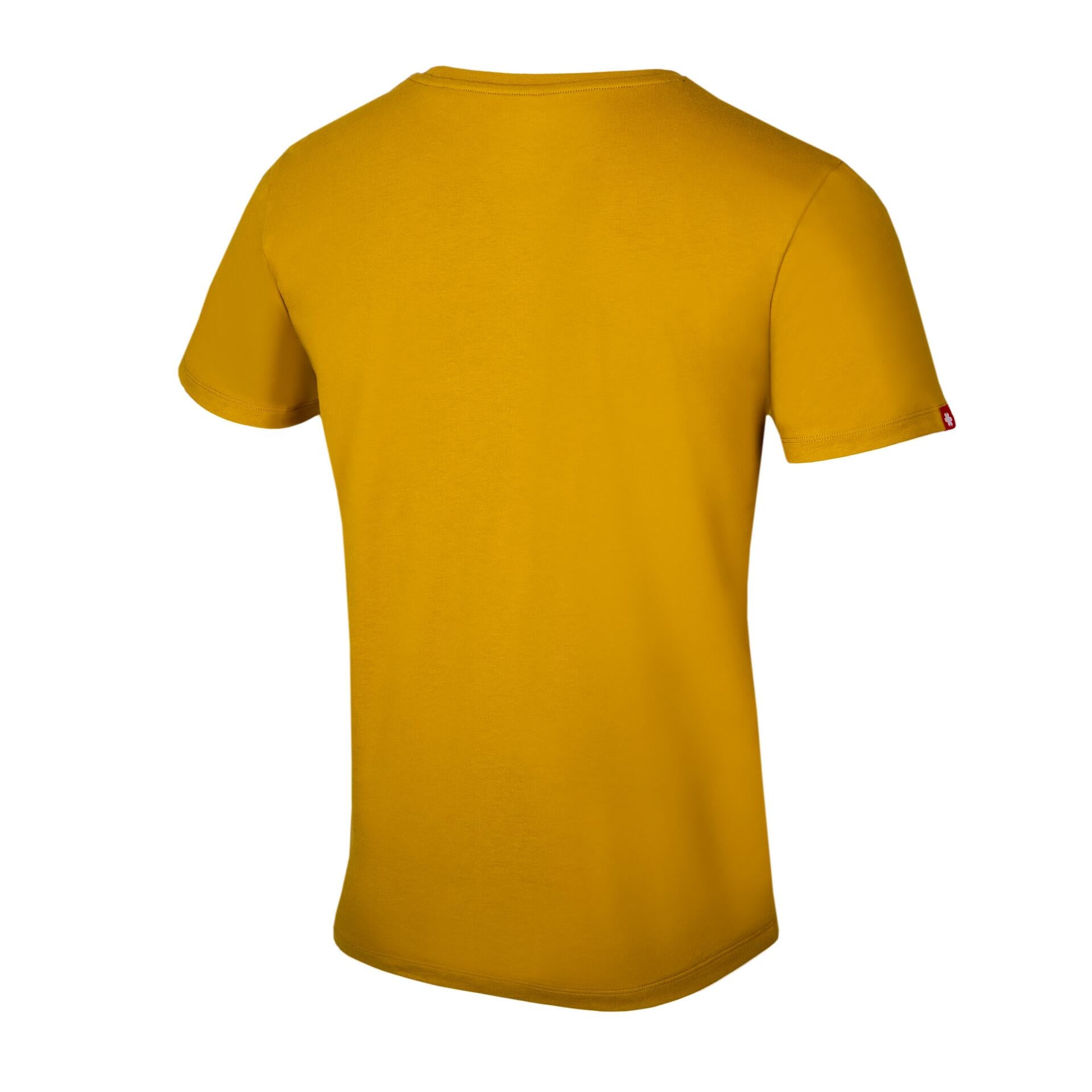 OCUN Men’s Classic T-Shirt HANDS IN CRACK Dried Tobacco Yellow
