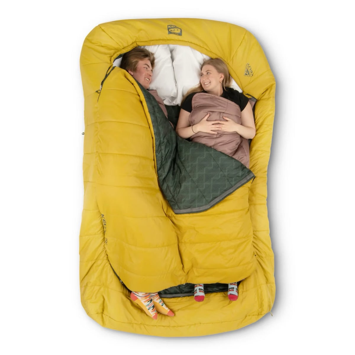 KELTY Tru.Comfort Doublewide 20 Degree Sleeping Bag Olive Oil/Gamescape