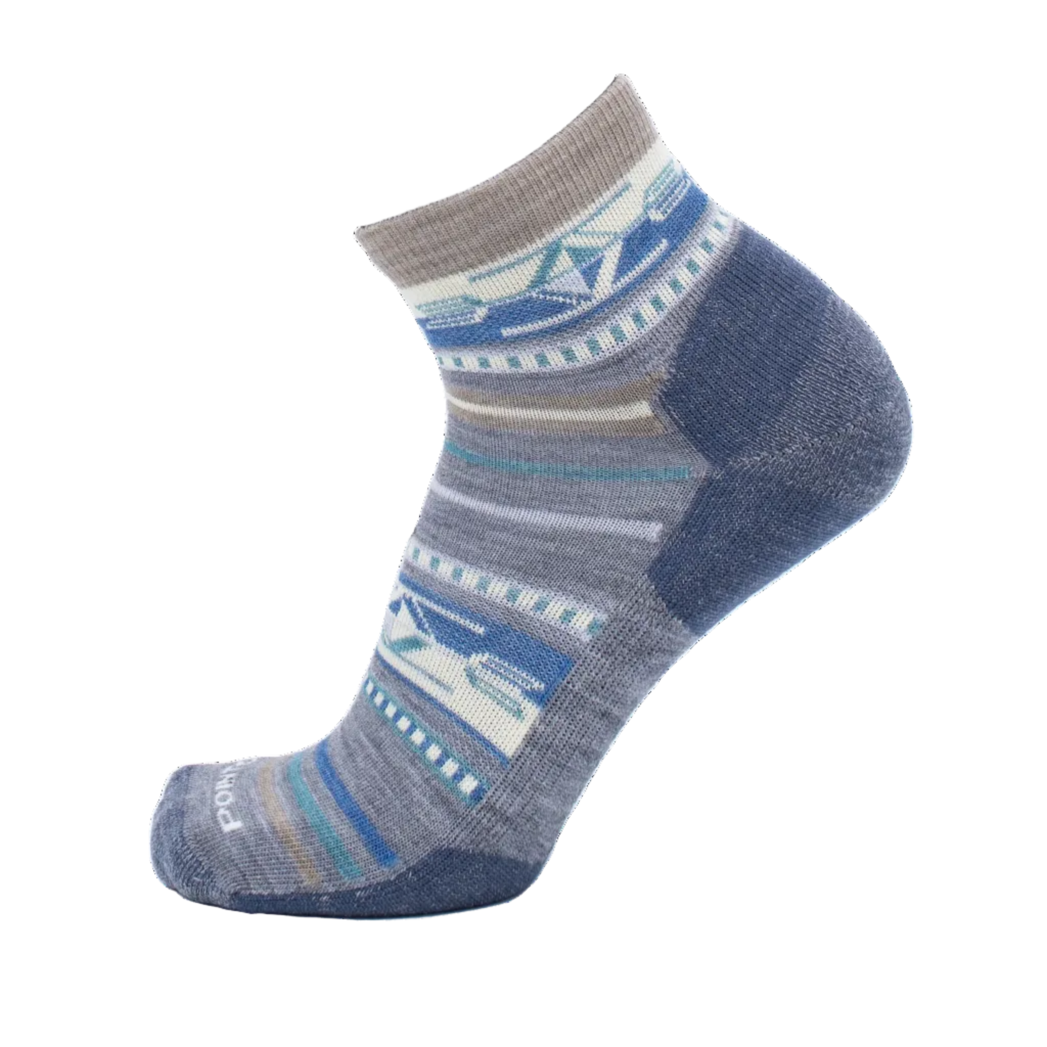 POINT6 Unisex Southwest 1/4 Crew Socks Light Cushion Cream