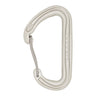 Lightweight grey DMM Spectre wiregate climbing carabiner with a sleek, durable metal frame design.