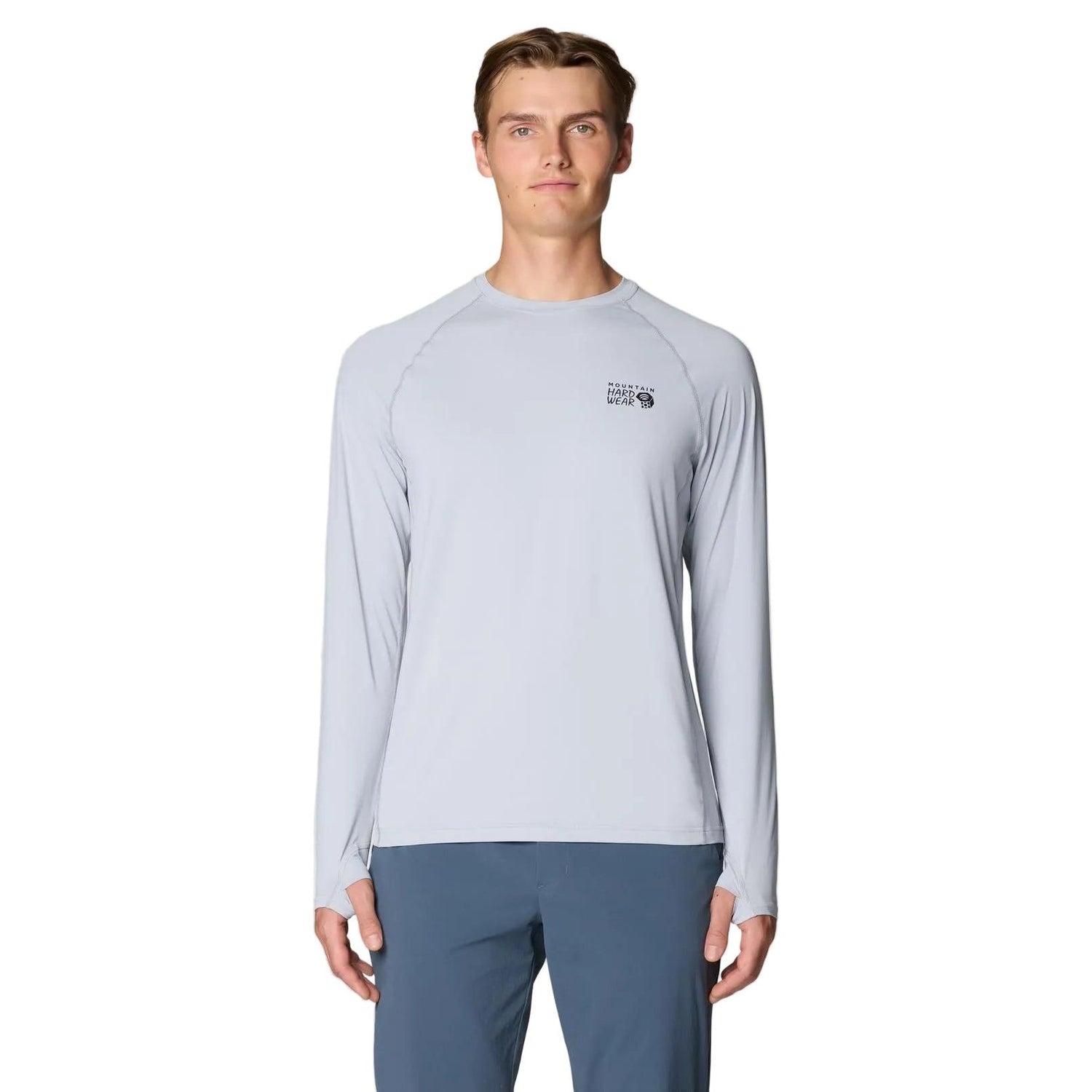 MOUNTAIN HARDWEAR MEN'S CRATER LAKE LONGSLEEVE CREW SHIRT GLACIAL