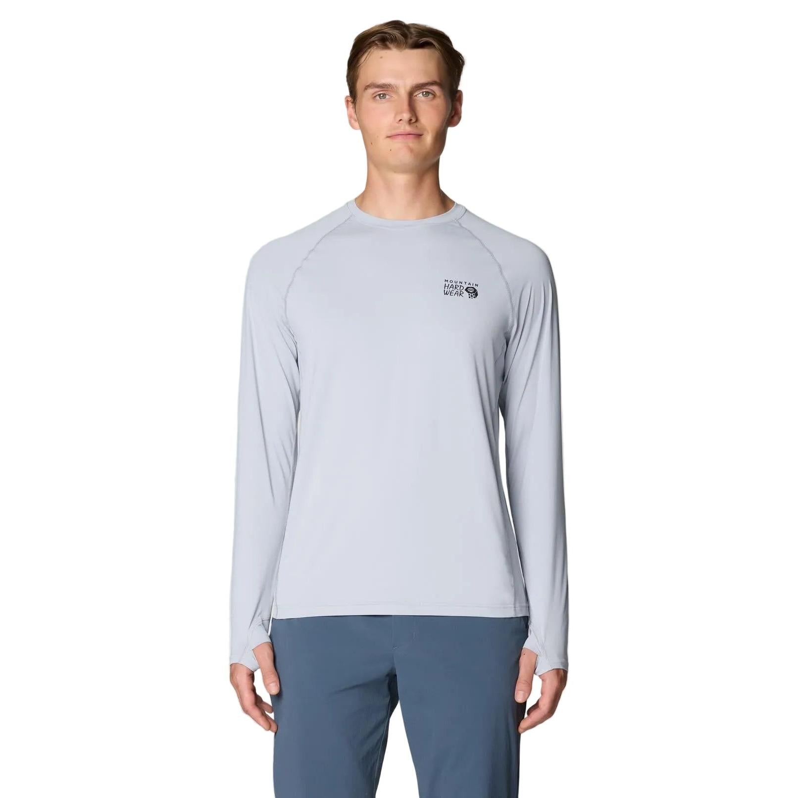 MOUNTAIN HARDWEAR MEN'S CRATER LAKE LONGSLEEVE CREW SHIRT GLACIAL