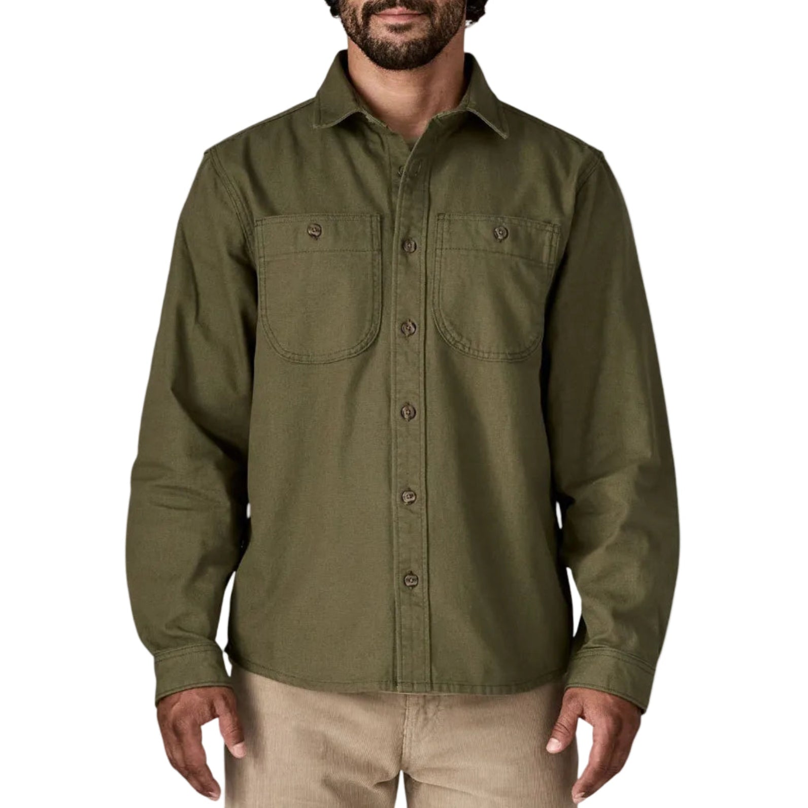 PATAGONIA Men's Point Reyes Canvas Shirt Basin Green