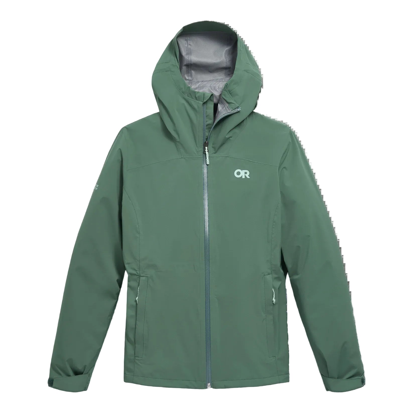 OUTDOOR RESEARCH WOMEN'S STRATOBURST STRETCH RAIN JACKET MALACHITE