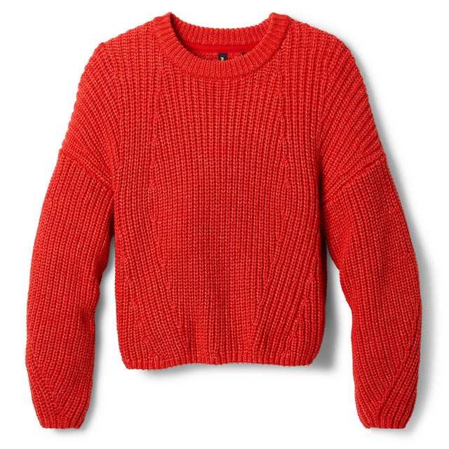PRANA Women's Sunday River Crewneck Sweater Pikes Red