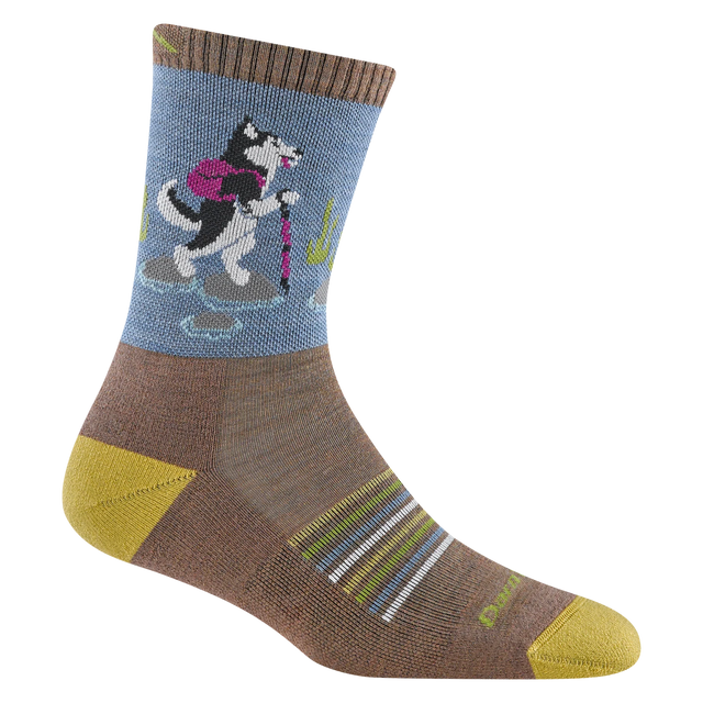 DARN TOUGH Women's Critter Club Micro Crew Lightweight Hiking Socks 5001 Bark