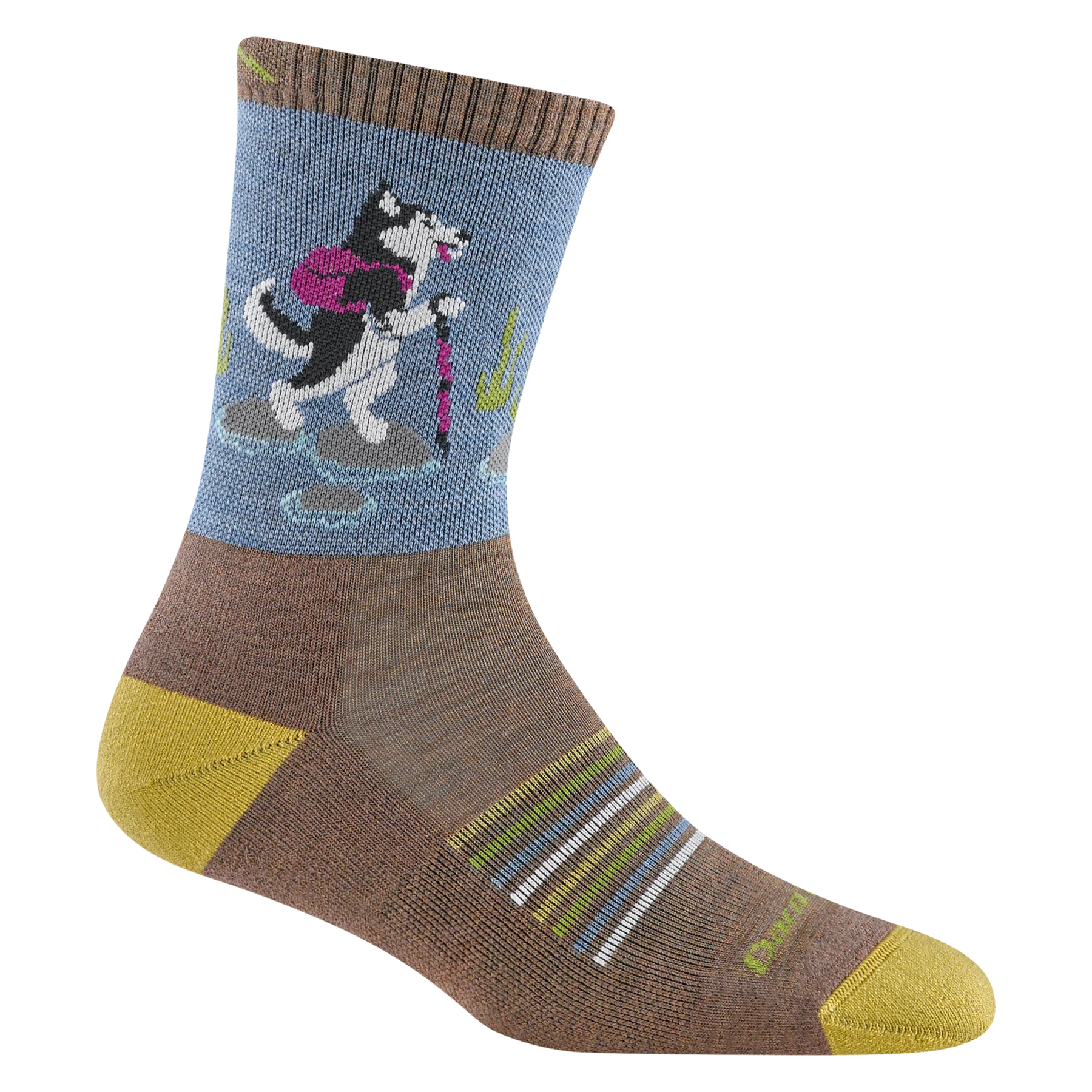 DARN TOUGH Women's Critter Club Micro Crew Lightweight Hiking Socks 5001 Bark