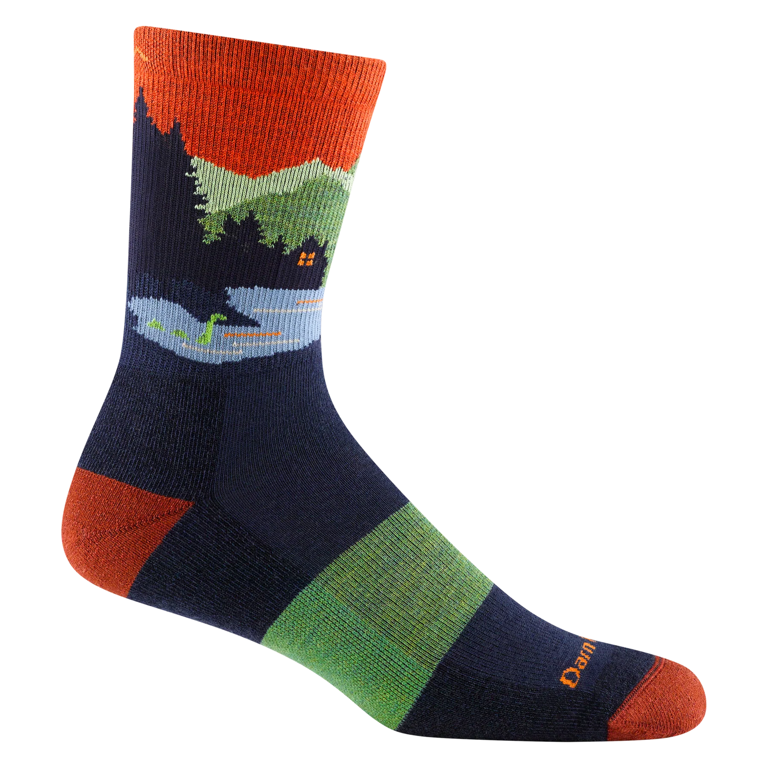 DARN TOUGH Men's Close Encounters Micro Crew Midweight Hiking Socks 5014 Eclipse
