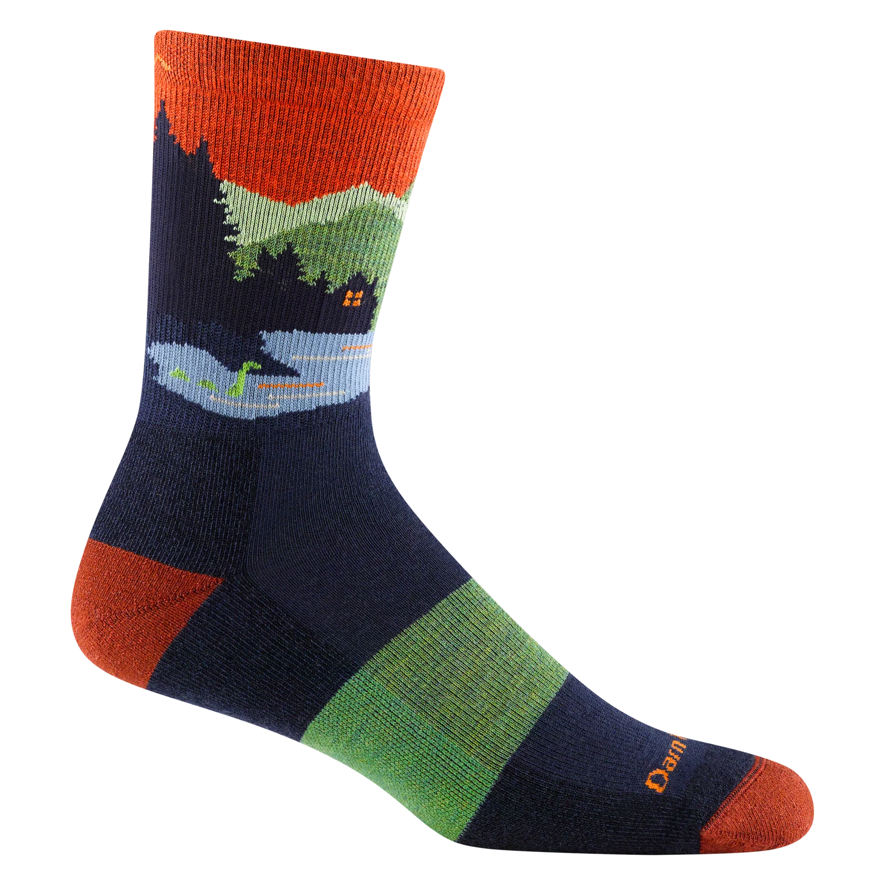 DARN TOUGH Men's Close Encounters Micro Crew Midweight Hiking Socks 5014 Eclipse