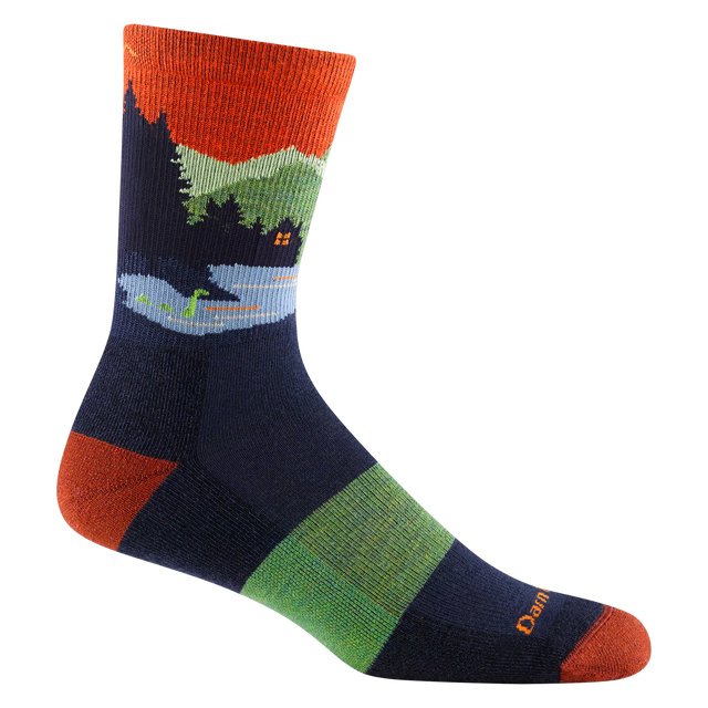 DARN TOUGH Men's Close Encounters Micro Crew Midweight Hiking Socks 5014 Eclipse