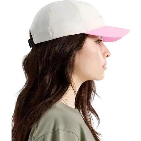 ARC'TERYX Unisex Hat Bird Word Cap in white/pink color in side view