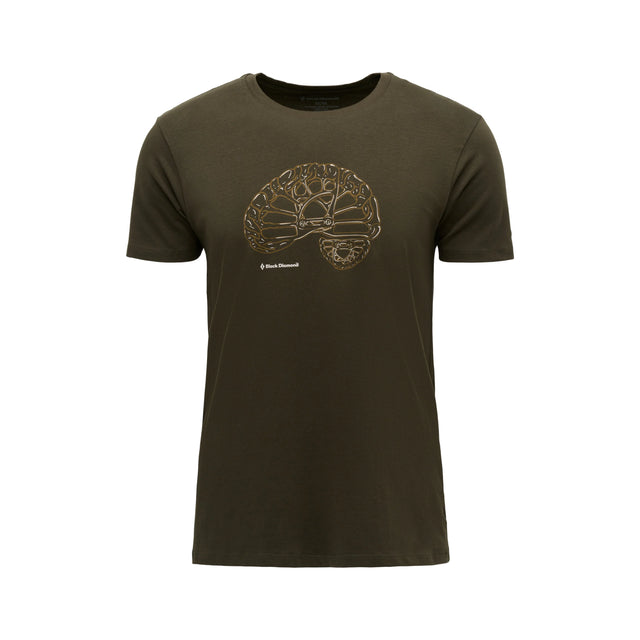 BLACK DIAMOND Men's Short Sleeve Brain on Camalot Tee Dark Moss