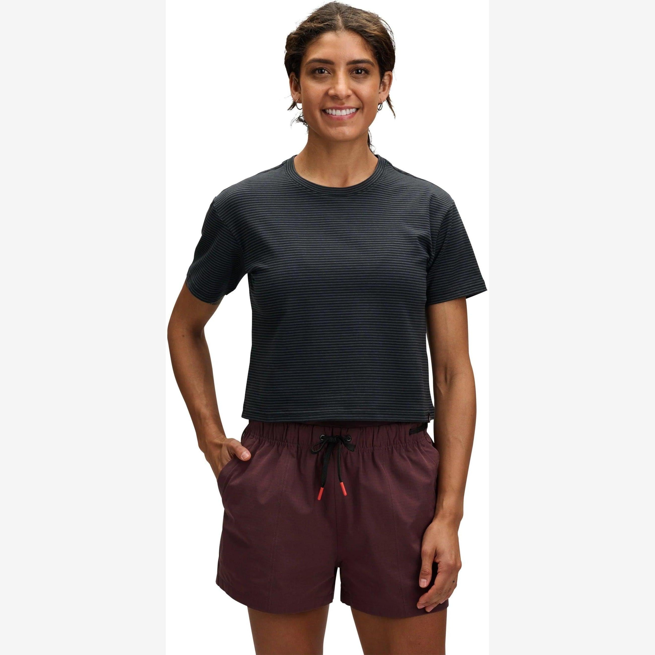 BLACK DIAMOND Women's STRIPE Crop S/S Shirt