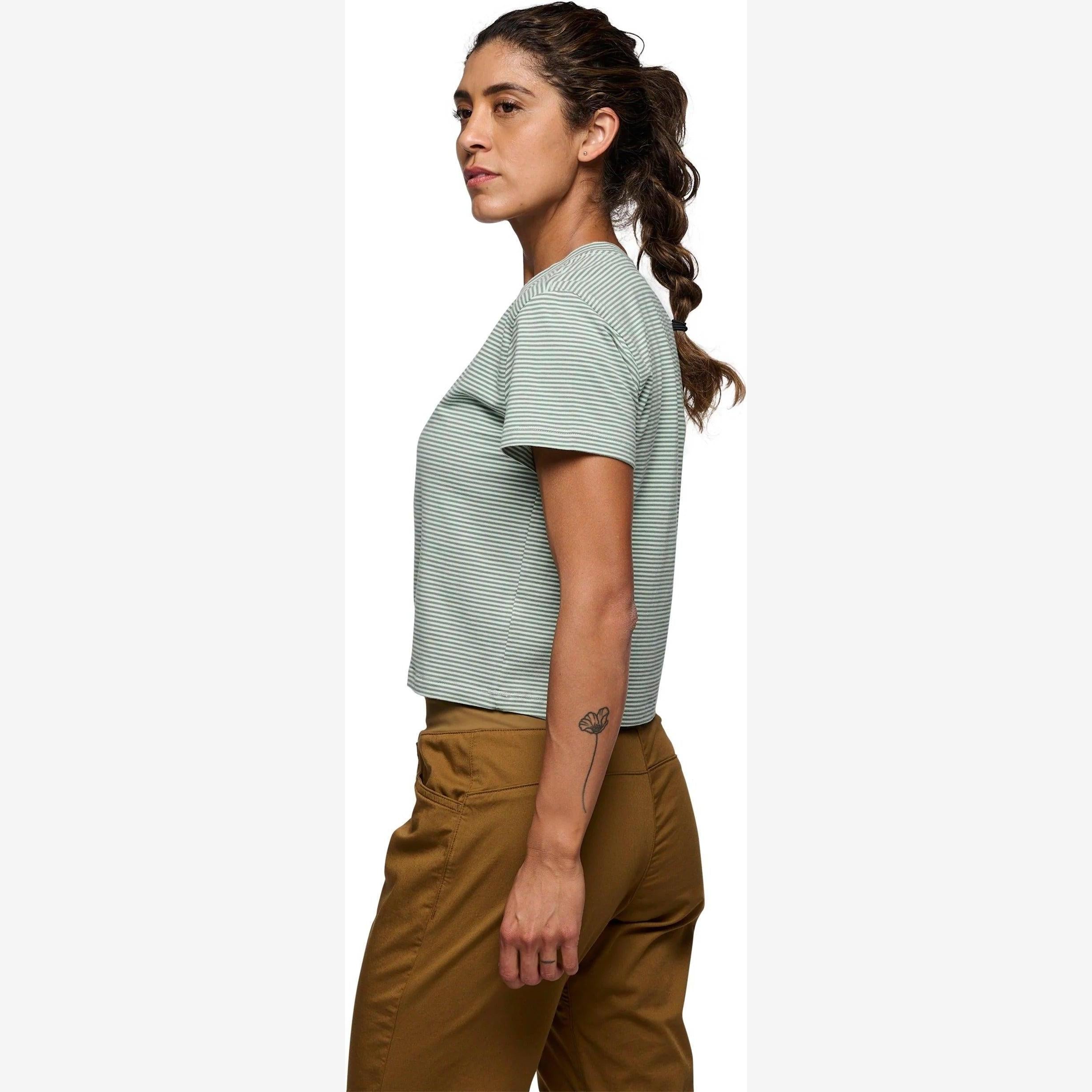 BLACK DIAMOND Women's STRIPE Crop S/S Shirt