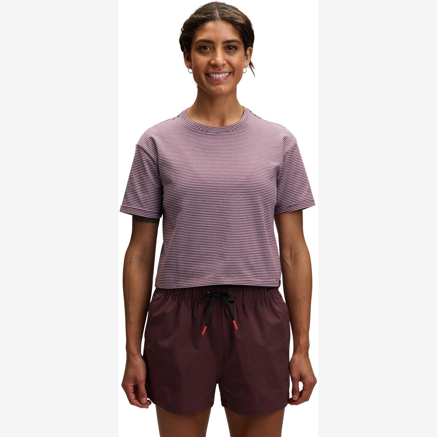 BLACK DIAMOND Women's STRIPE Crop S/S Shirt