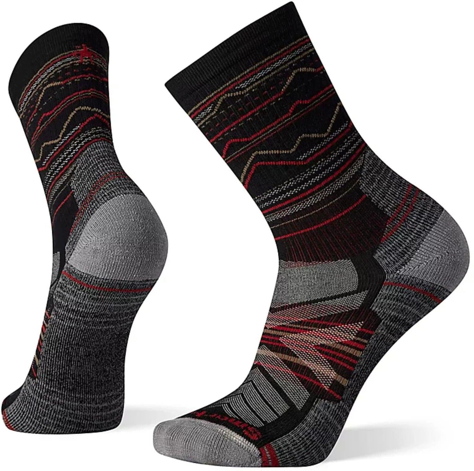 SMARTWOOL Men's Hike Mountain Range Pattern Crew Light Cushion Socks