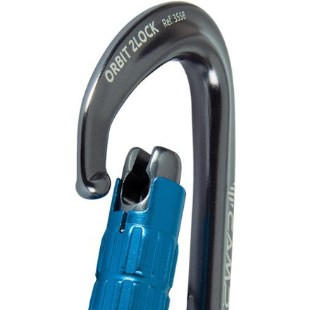 C.A.M.P. Orbit 2Lock Carabiner Gun metal/Blue