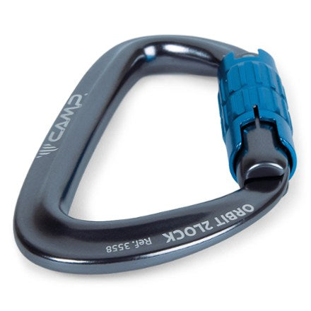 C.A.M.P. Orbit 2Lock Carabiner Gun metal/Blue