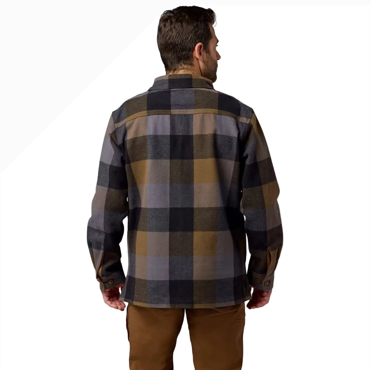 MARMOT Men’s Pinecrest Heavyweight Flannel Overshirt Dromedary Steel Plaid