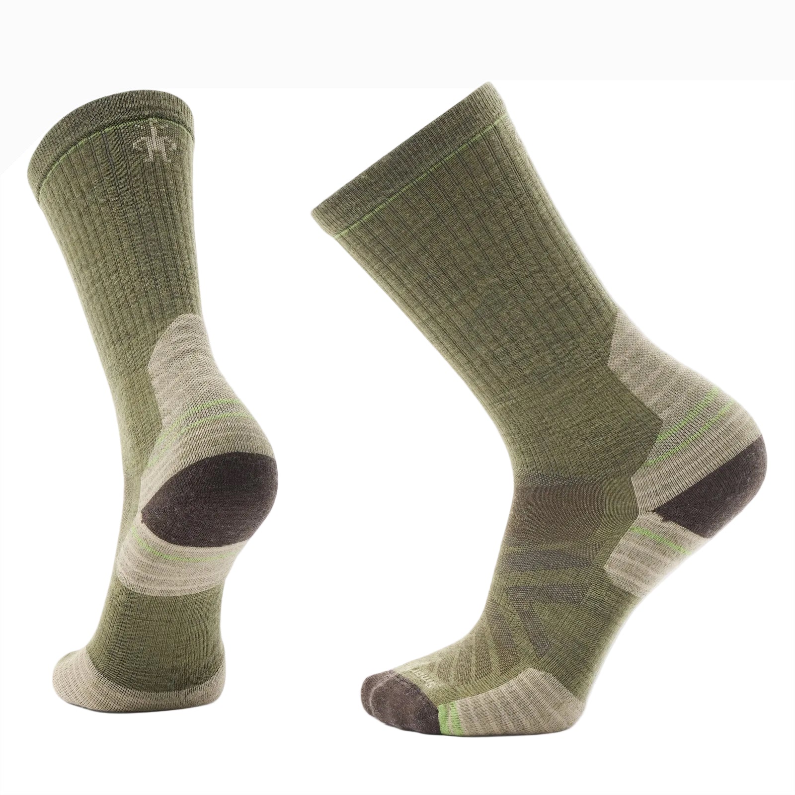 SMARTWOOL Unisex Hike Crew Socks Targeted Cushion Winter Moss