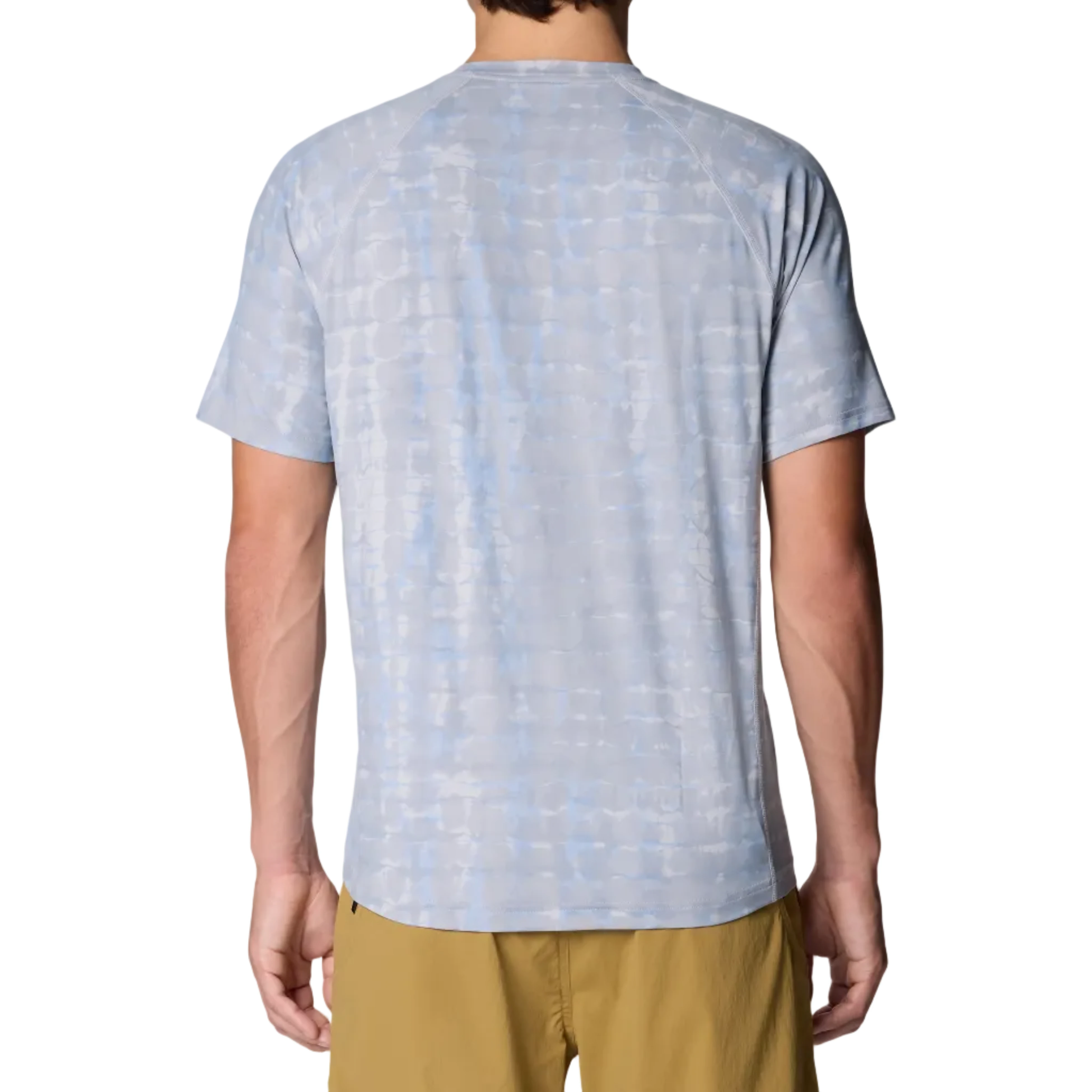 MOUNTAIN HARDWEAR Men's Crater Lake Short Sleeve Shirt Glacial Prismatic Print