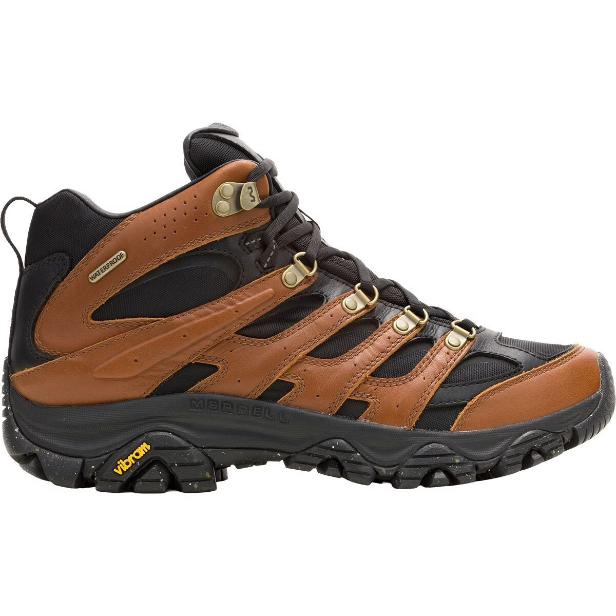MERRELL Men’s Moab 3 Luxe LTR Waterproof Hiking Boots Black/Brown