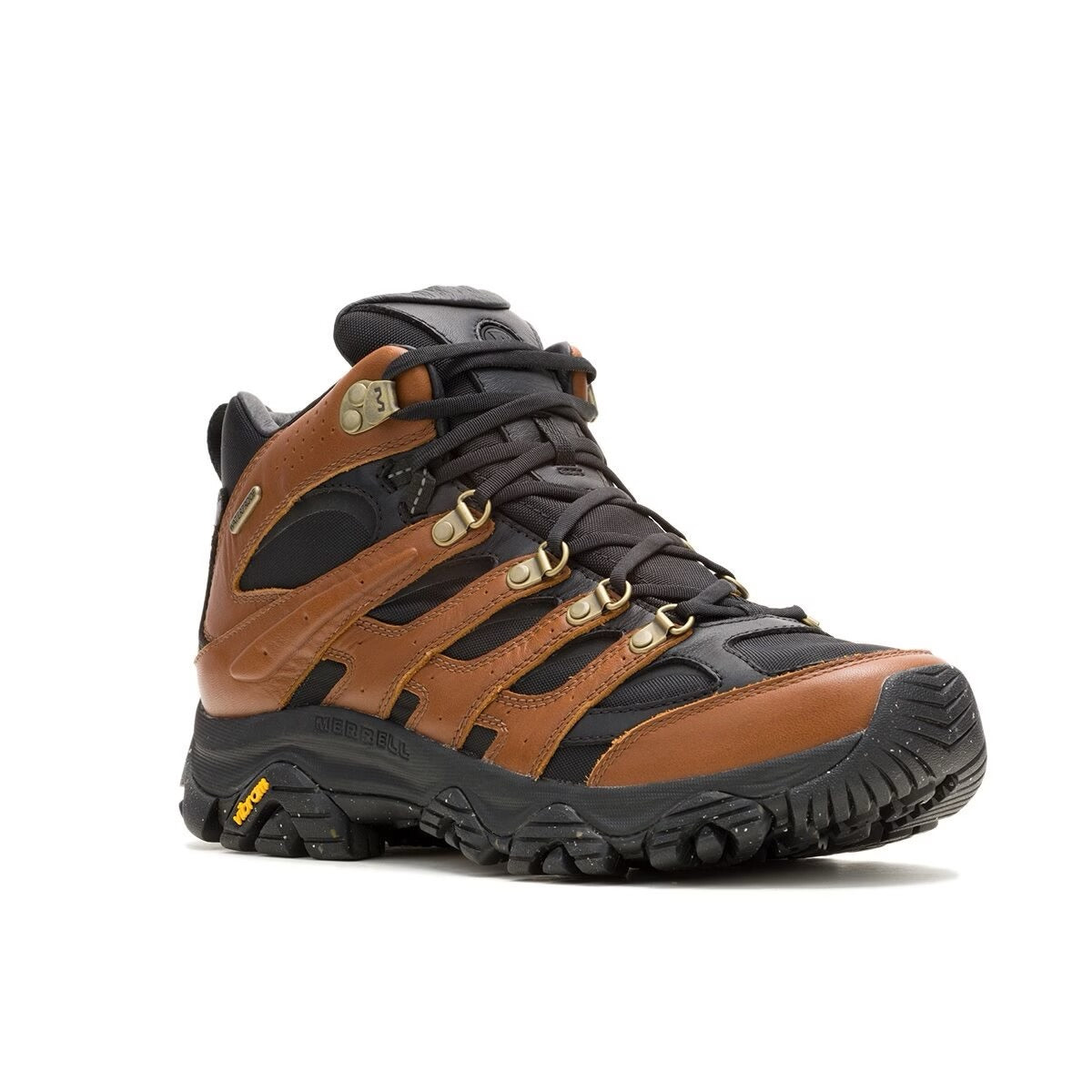 MERRELL Men’s Moab 3 Luxe LTR Waterproof Hiking Boots Black/Brown