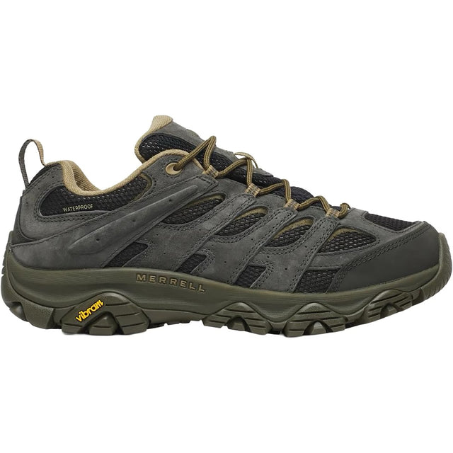 MERRELL Men’s Moab 3 Waterproof Hiking Shoes Black/Beluga