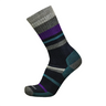 POINT6 Unisex Mixed Stripe Crew Socks Medium Cushion Dark Navy