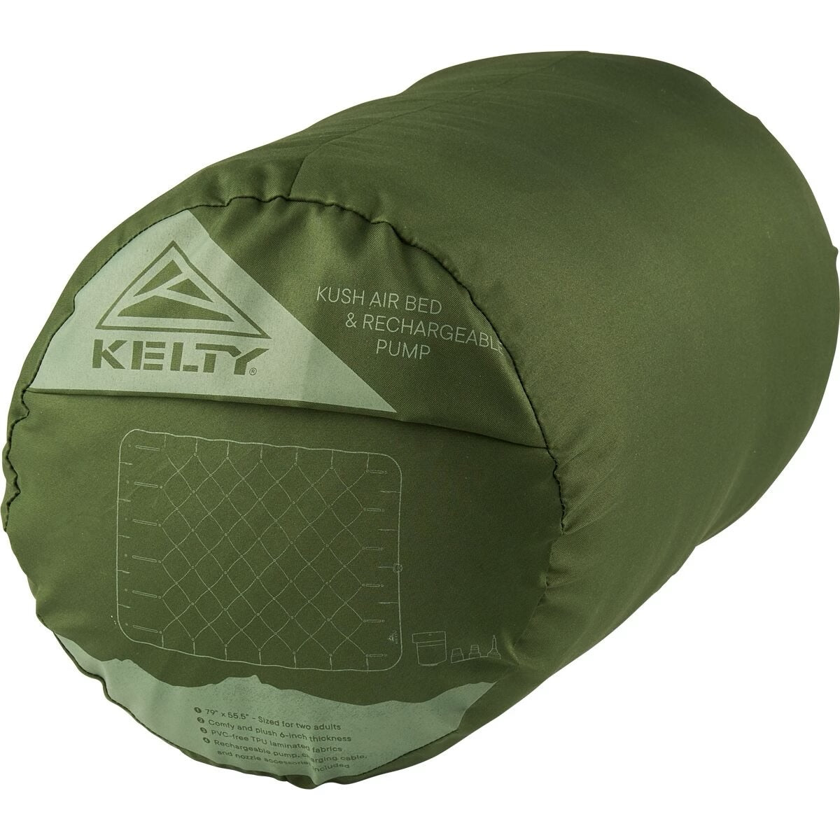 KELTY Kush Air Bed with Rechargeable Pump Green/Green