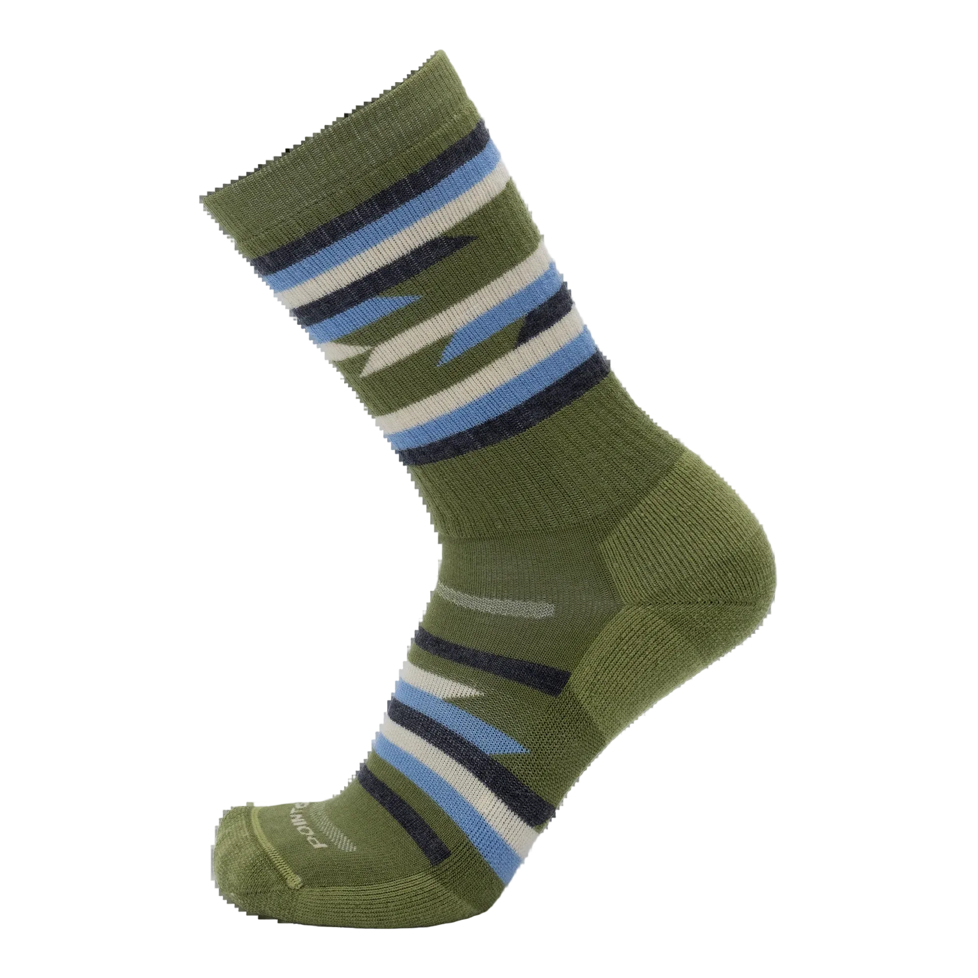 POINT6 Unisex Santa Fe Crew Socks Medium Cushion Leaf