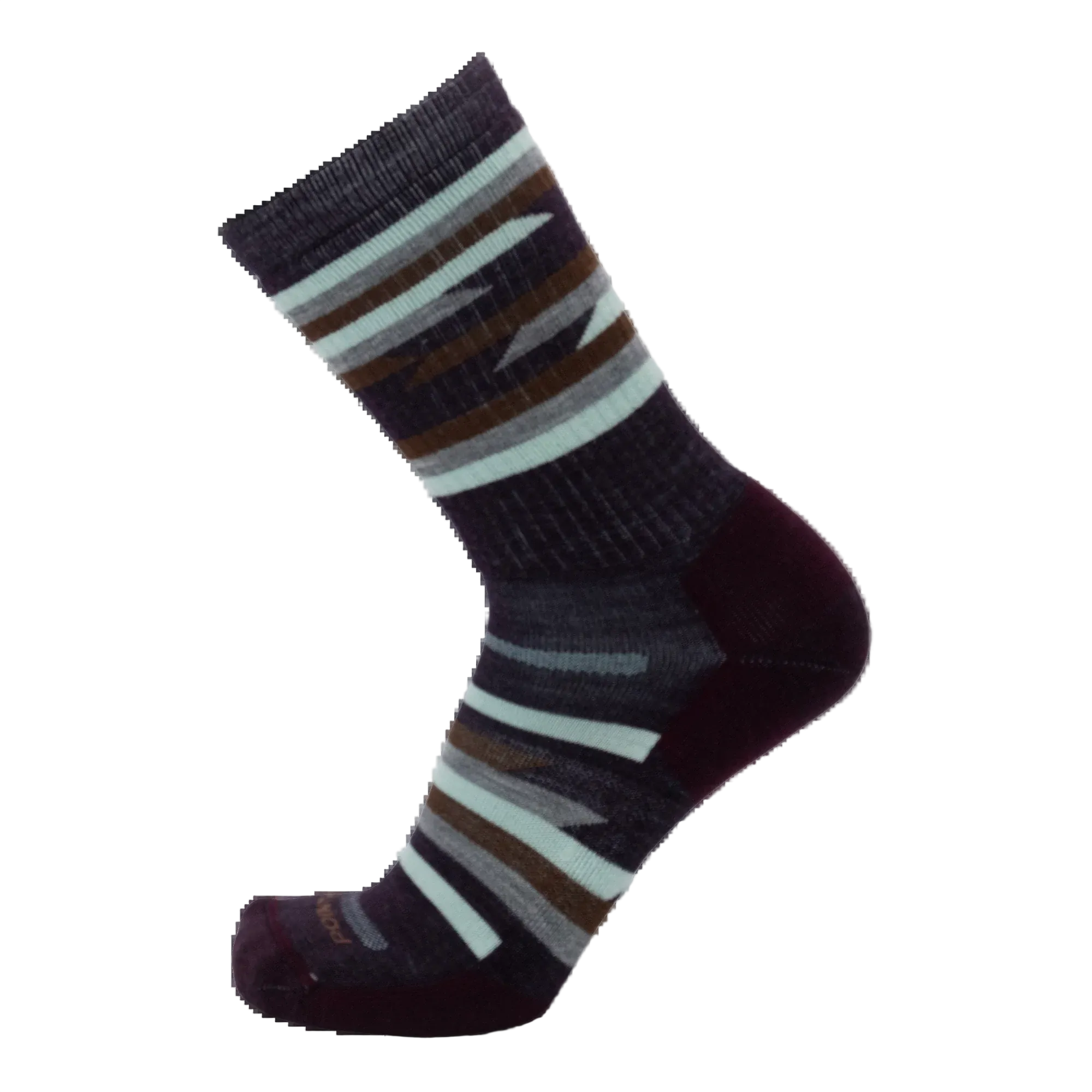 POINT6 Unisex Santa Fe Crew Socks Medium Cushion Bordeaux