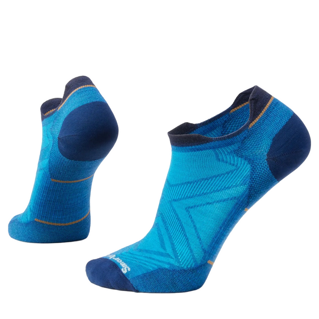 SMARTWOOL Unisex Run Low Ankle Socks Zero Cushion Laguna Blue
