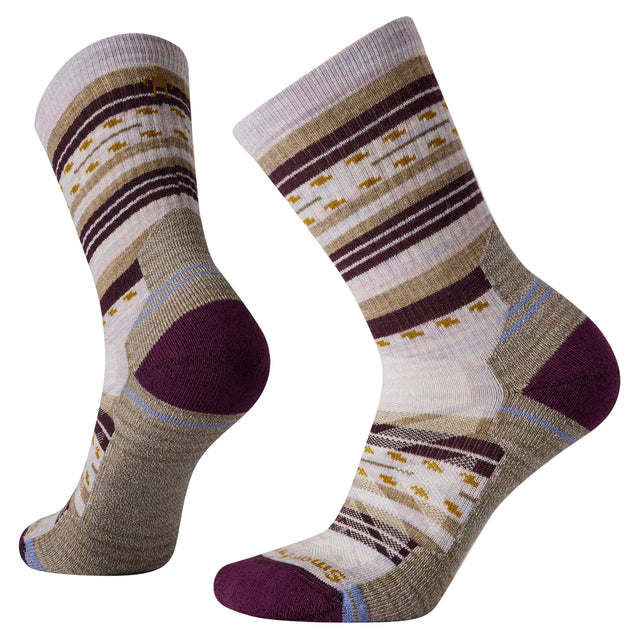 SMARTWOOL Women’s Hike Margarita Crew Socks Light Cushion Purple Eclipse