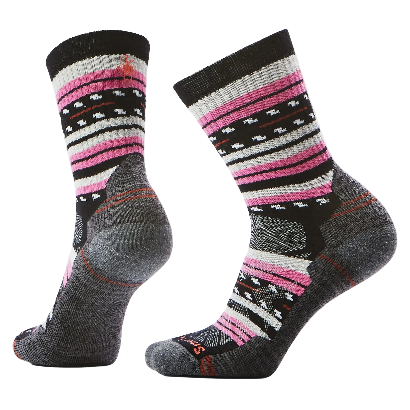 SMARTWOOL Women’s Hike Margarita Crew Socks Light Cushion Black
