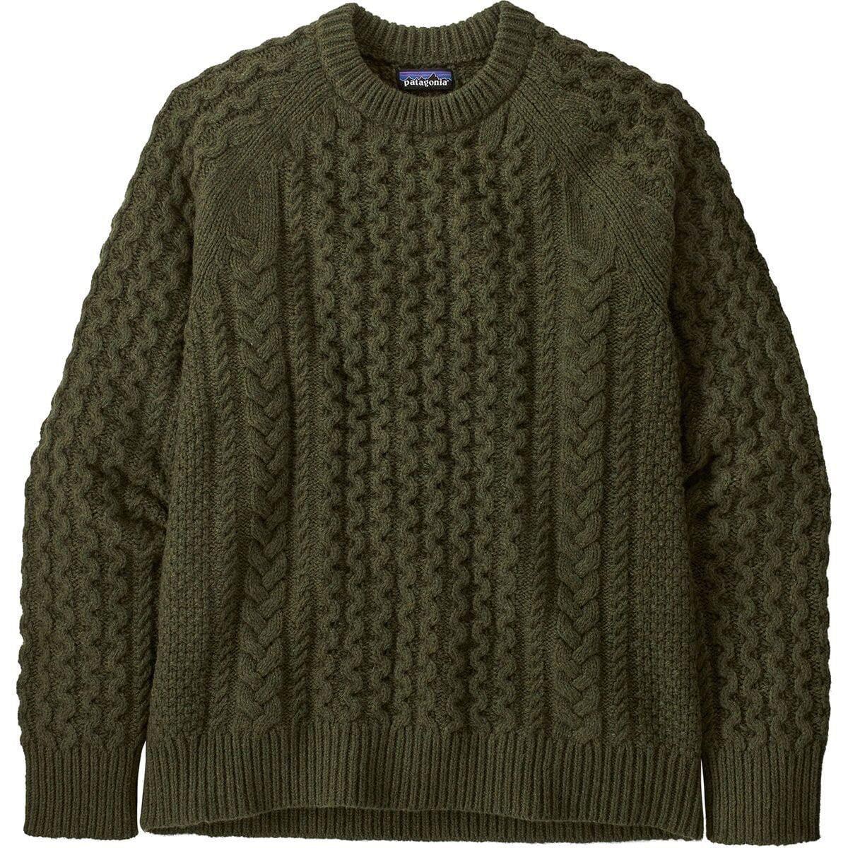 PATAGONIA Men's Sweater Recycled Wool-Blend Cable-Knit