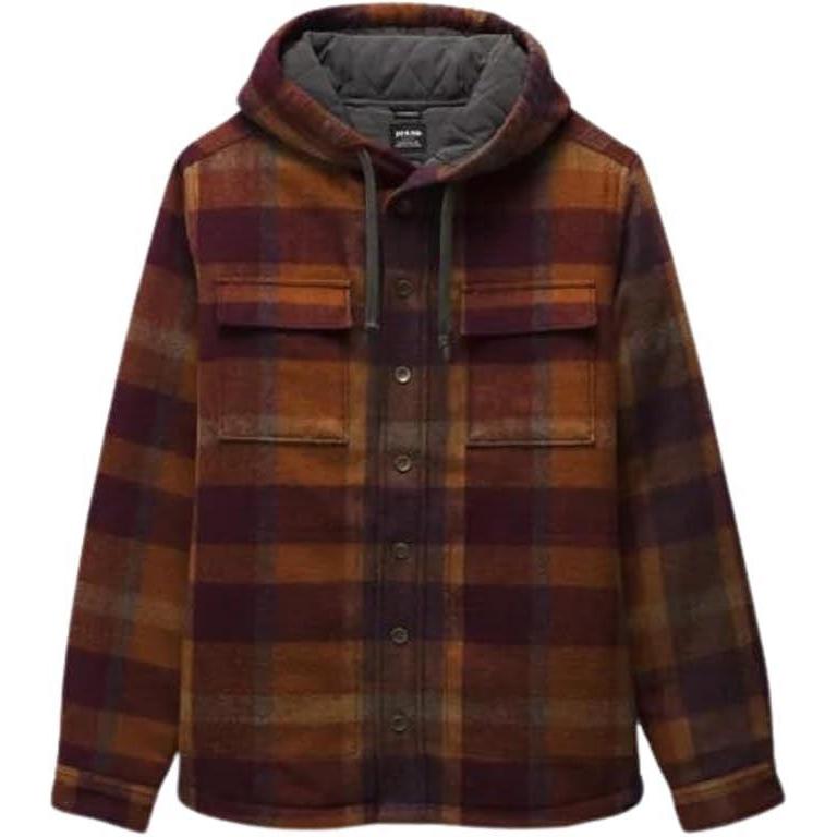 PRANA Men's Asgard Hooded Flannel Long Sleeve Shirt