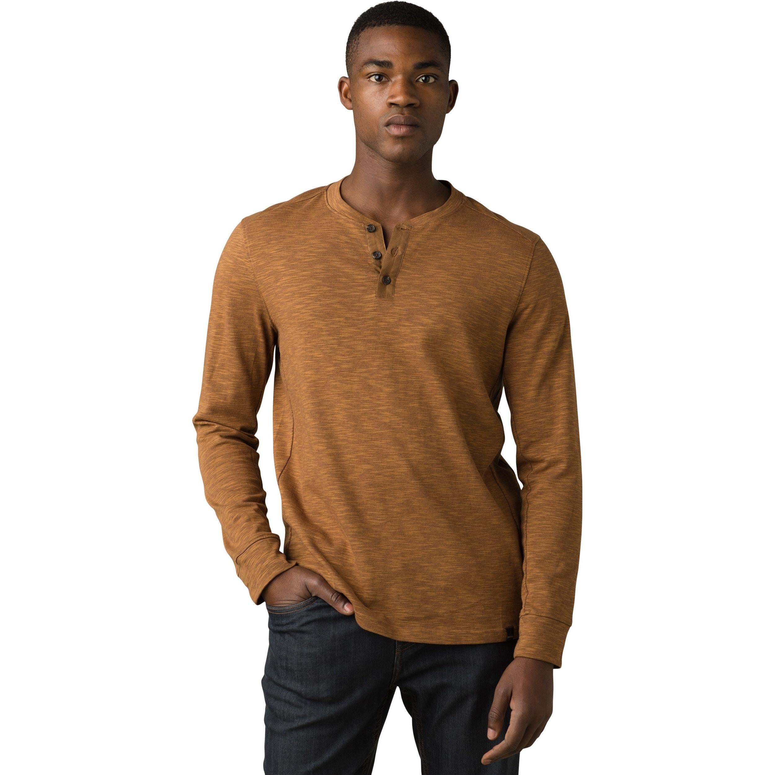 PRANA Men's RONNIE HENLEY Long Sleeve Shirt
