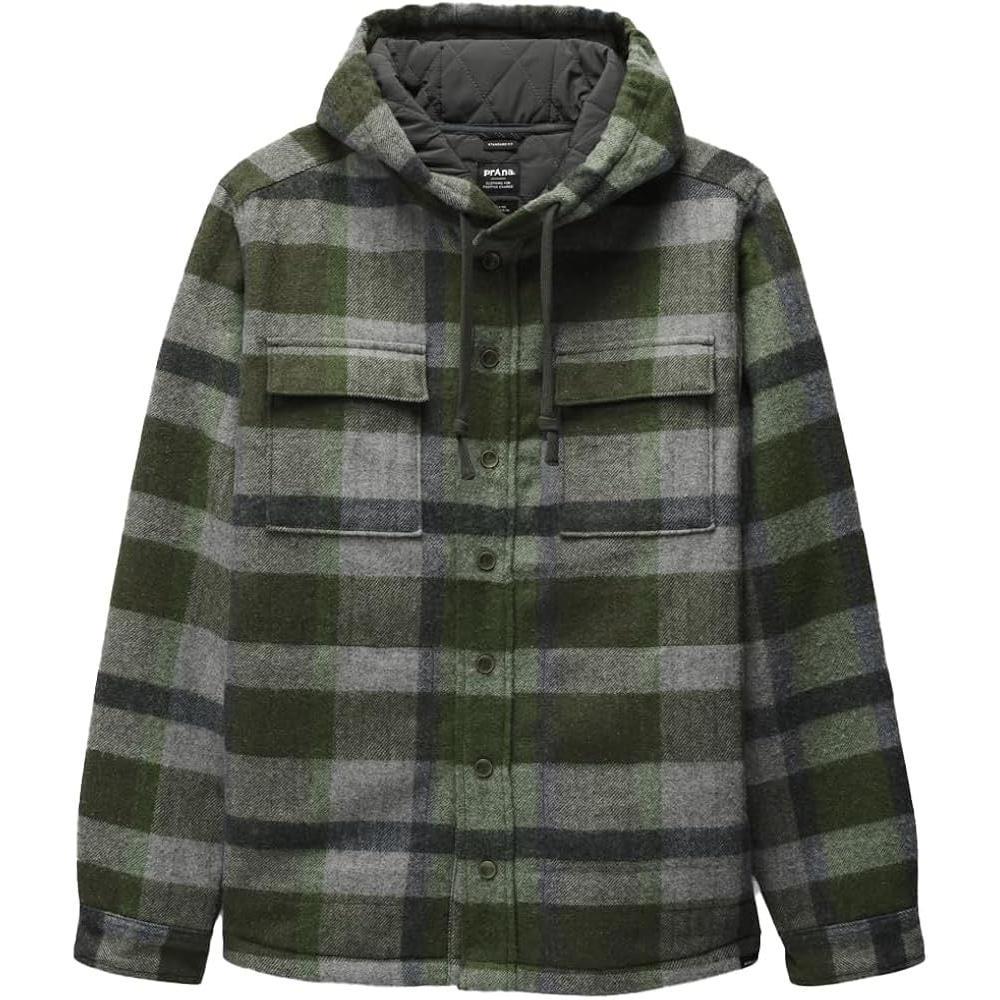 PRANA Men's Asgard Hooded Flannel Long Sleeve Shirt