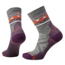 SMARTWOOL Women's Hike Zig Zag Valley Mid Crew Socks Light Cushion Ash - Charcoal