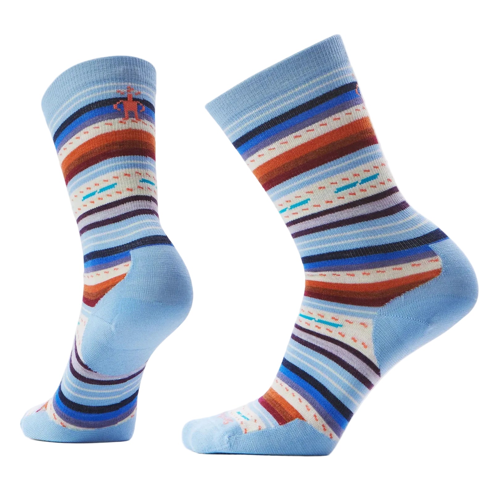 SMARTWOOL Women's Everyday Margarita Zero Cushion Crew Socks Serene Blue