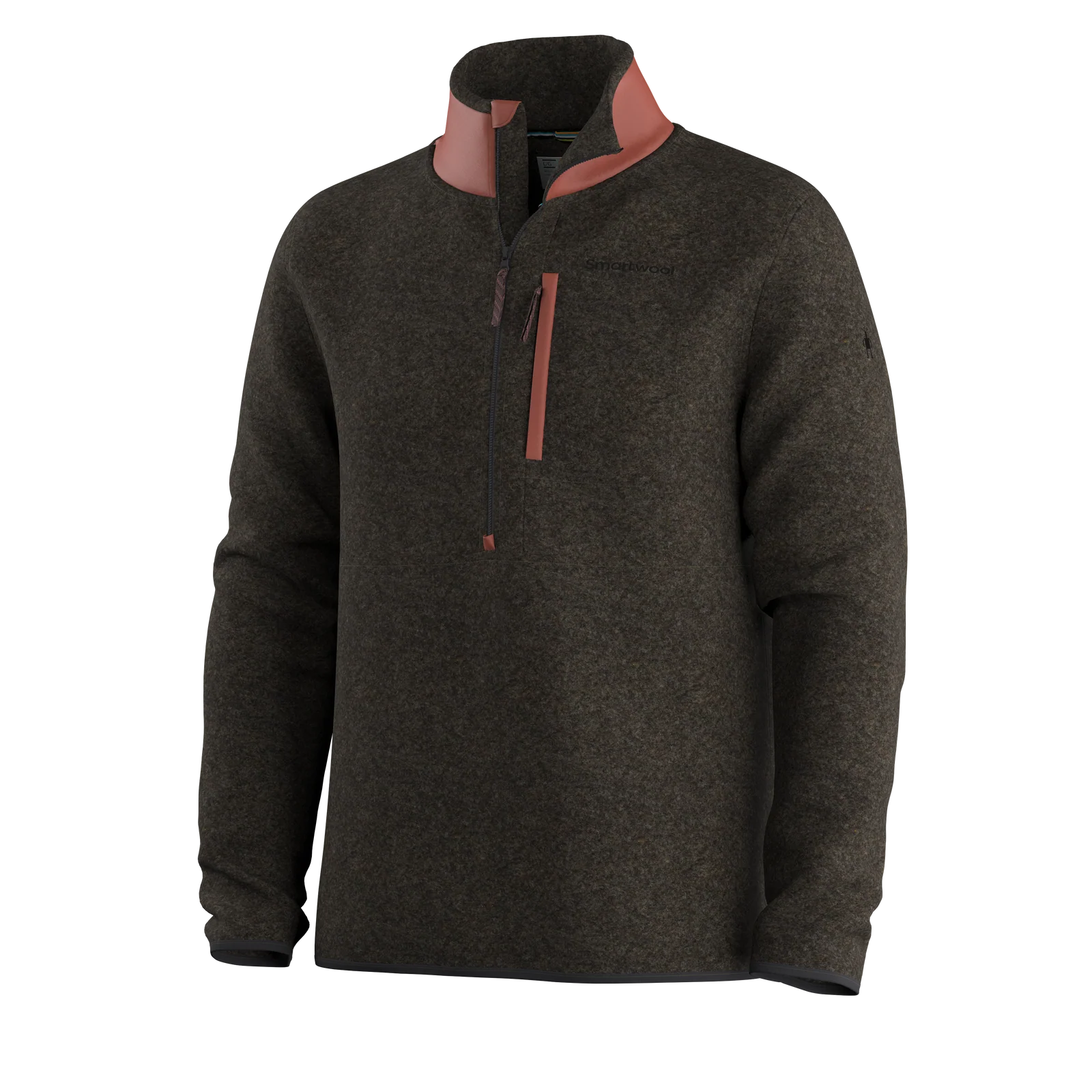 SMARTWOOL Men's Second Cut Fleece Half Zip Burnt Sienna