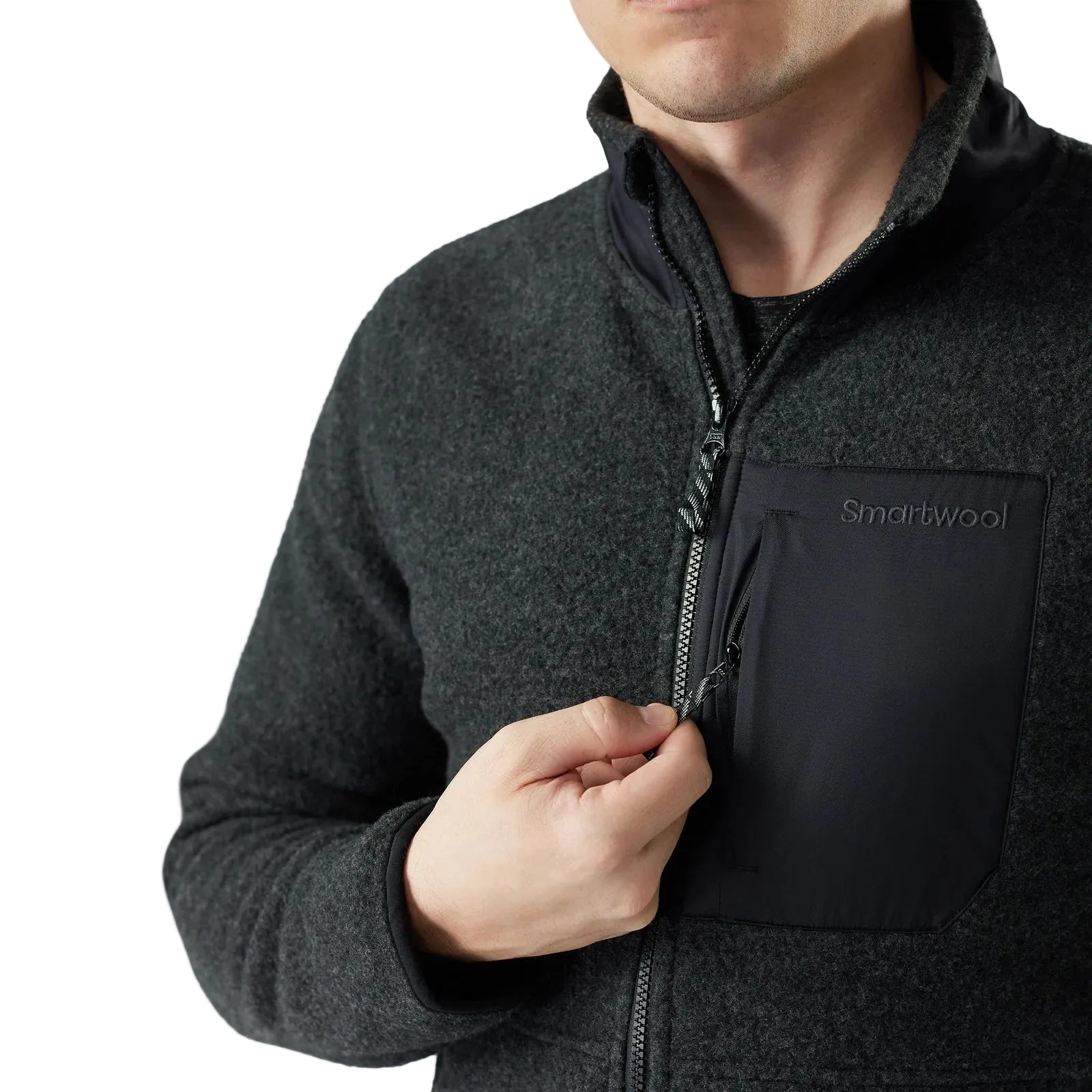 SMARTWOOL Men's Second Cut Fleece Jacket Charcoal