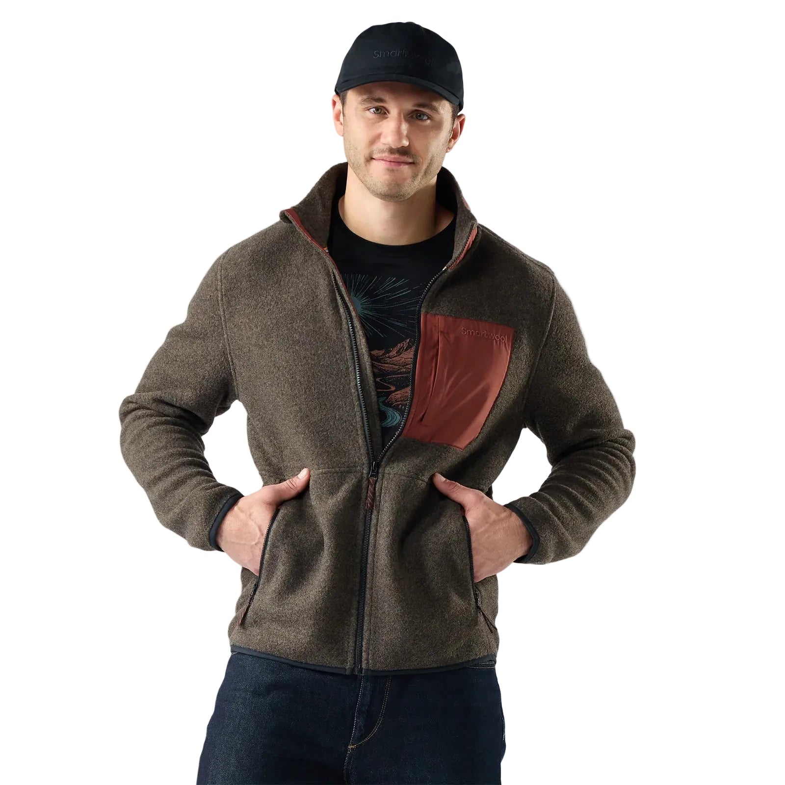 SMARTWOOL Men's Second Cut Fleece Jacket Burnt Sienna