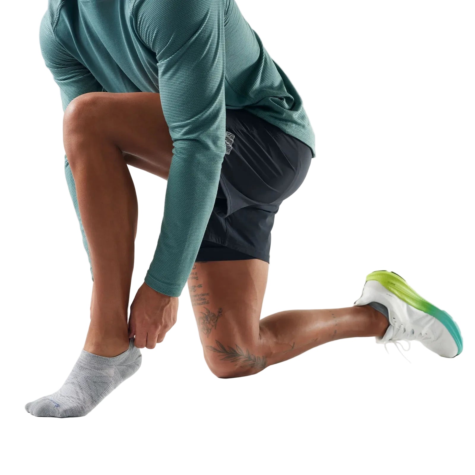 SMARTWOOL Unisex Run No Show Socks - Zero Cushion Light Gray