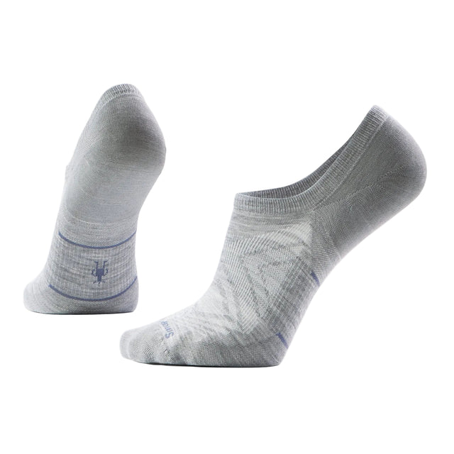 SMARTWOOL Unisex Run No Show Socks - Zero Cushion Light Gray