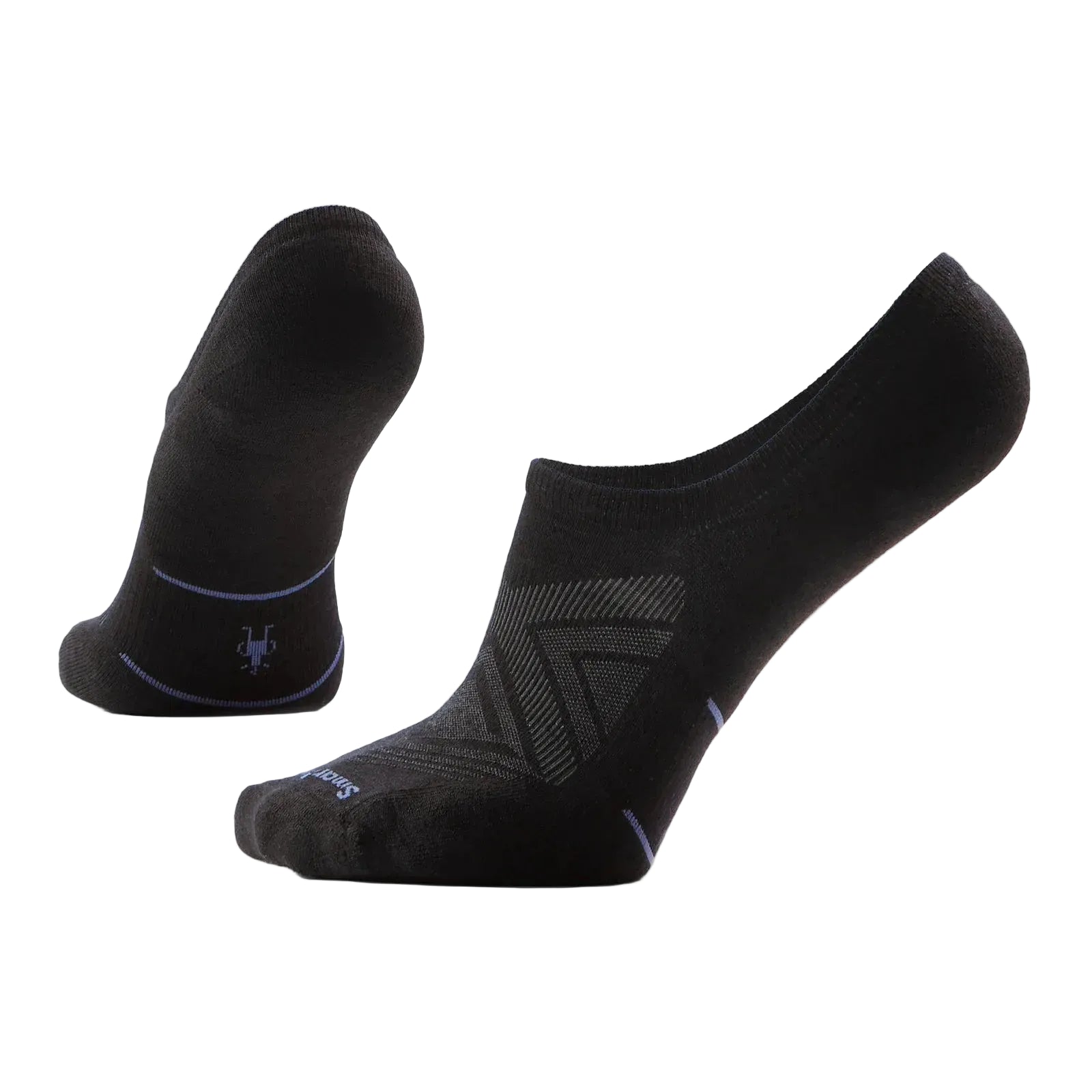 SMARTWOOL Unisex Run No Show Socks - Targeted Cushion Black