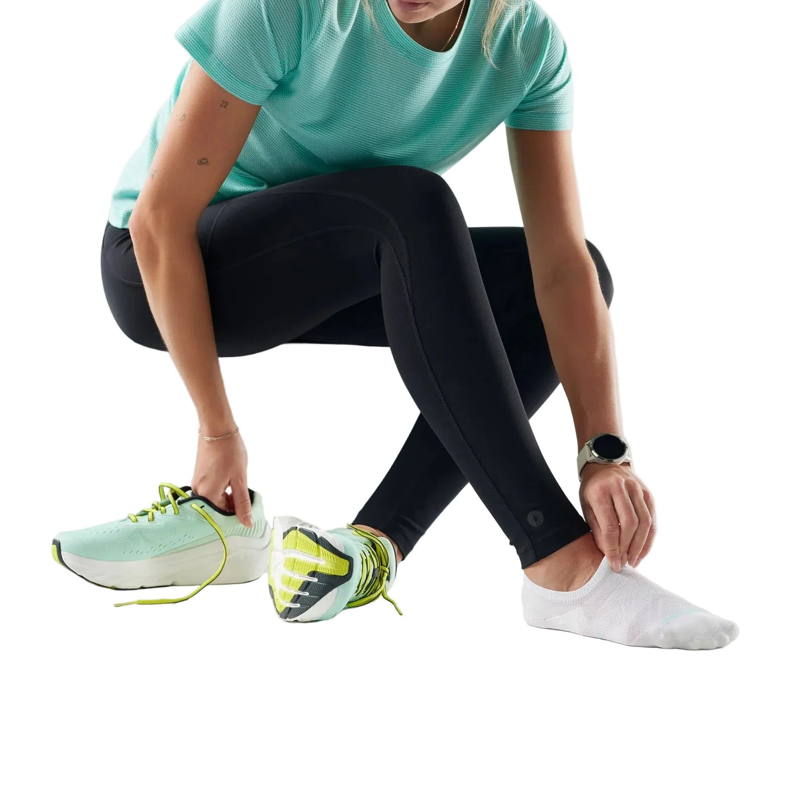 SMARTWOOL Women's Run No Show Zero Cushion Socks White