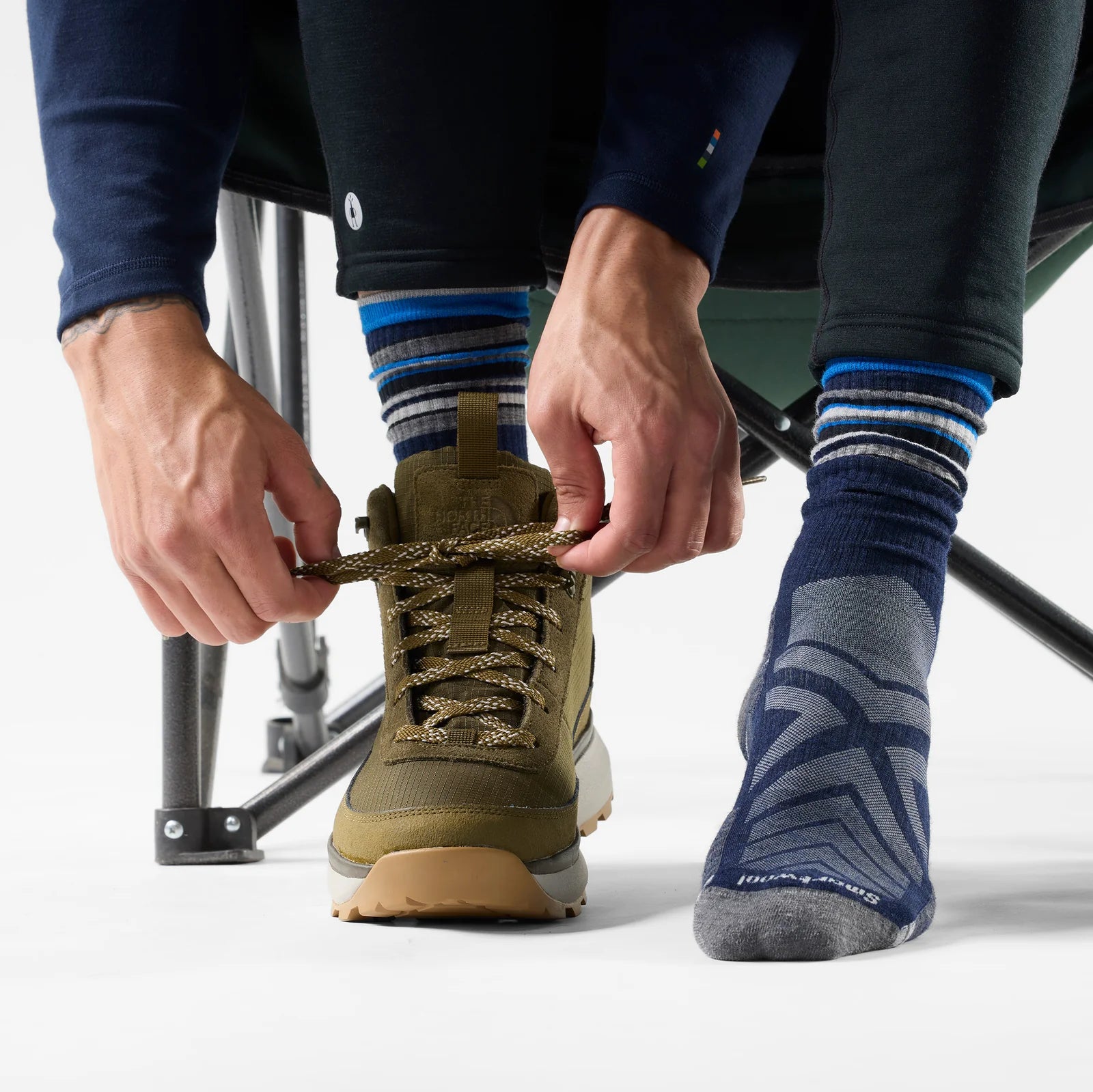 SMARTWOOL Hike Striped Crew Sock